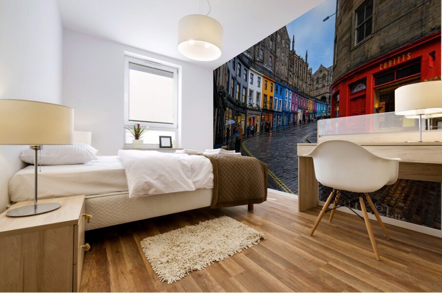 Victoria Street in Edinburgh Scotland UK Mural print