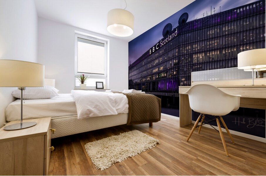 BBC Scotland headquarters at Pacific Quay in Glasgow Mural print