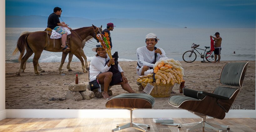 Tourist Workers Locals Puerto Vallarta Mexico Wall Murals