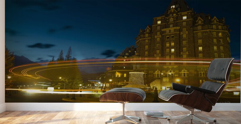 Late Night Long Exposure At The Fairmont In Banff Alberta Canada Wall Murals