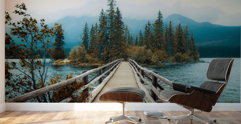 Pyramid Island Jasper Alberta Canada Wall Murals