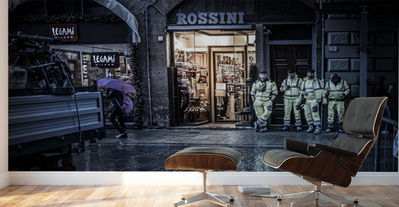 City Workers Florence Italy Wall Murals