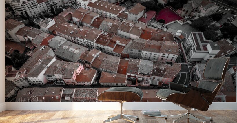 Roof tops Cannes France Wall Murals