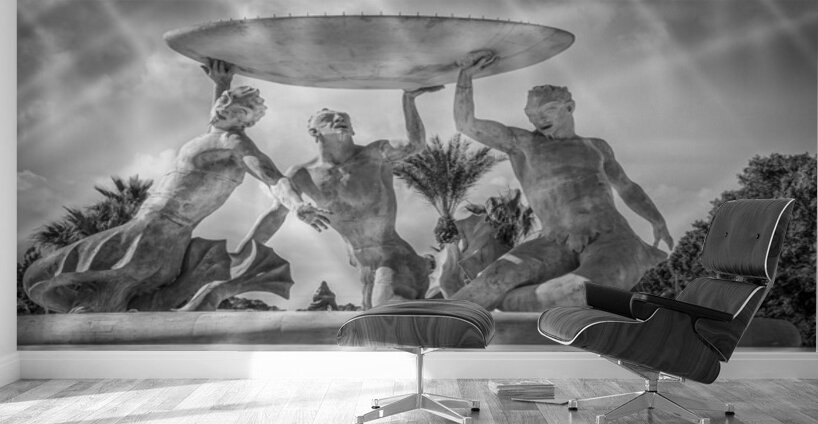 Triton Fountain Valletta Malta Spain Wall Murals