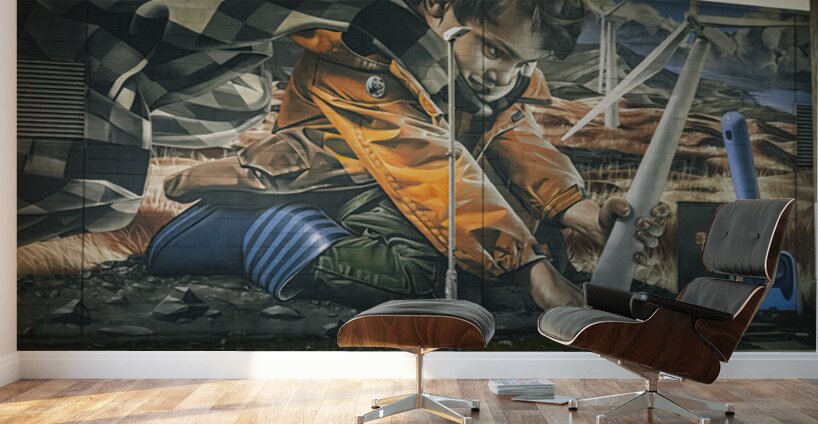 Wind turbine Mural Glasgow Scotland UK Wall Murals