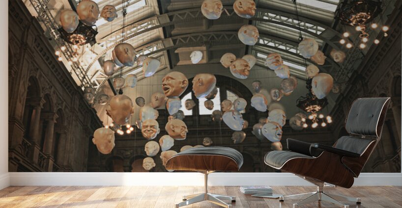 Floating Heads Kelvingrove Art Gallery and Museum in Glasgow Scotland UK Wall Murals