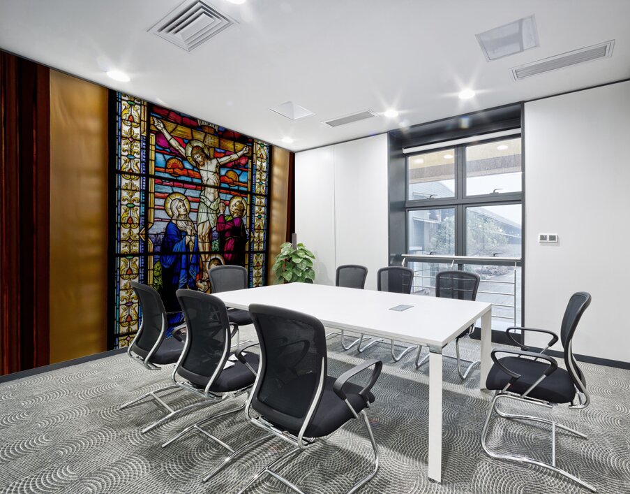 Stain Glass Inside The Basilica Cathedral Old Quebec Canada Wall Printing