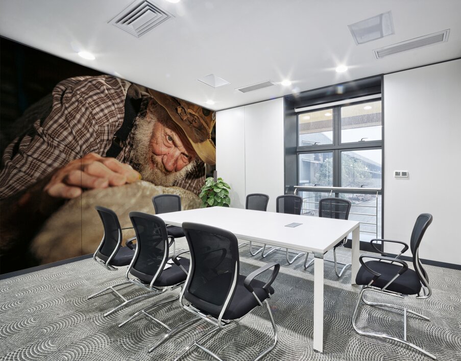 Old Timer Woodworker Wall Printing