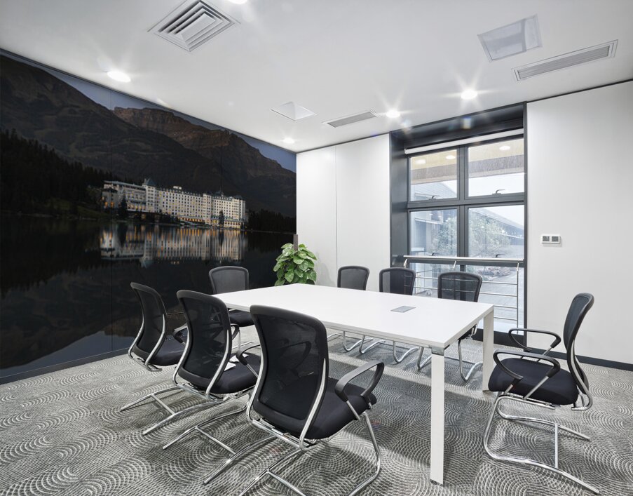 Perfect Reflection Of Fairmont Hotel Lake Louise Alberta Canada Wall Printing