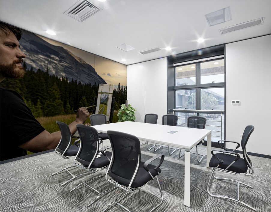 Reflection Of An Artist Canmore Alberta Canada Wall Printing