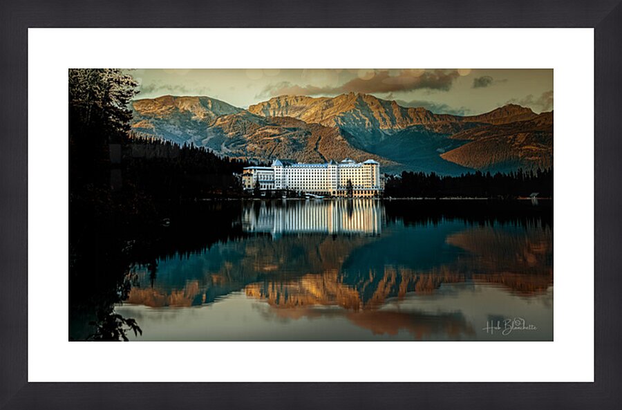 Just before Sunset At The Fairmont Hotel In Lake Louise Alberta Canada Picture Frame Printing