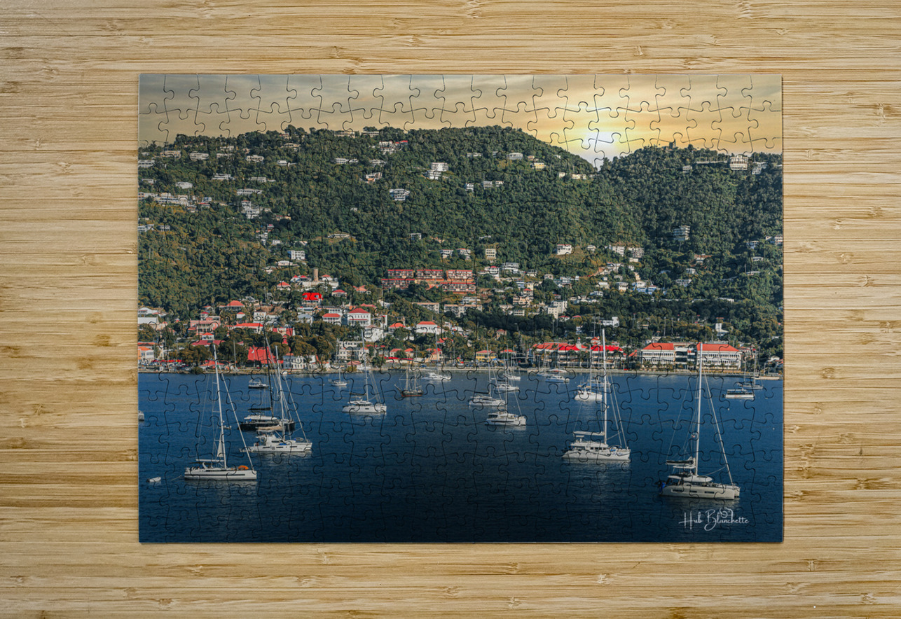 Down Town St.Thomas US Virgin Islands Hub Blanchette Puzzle printing