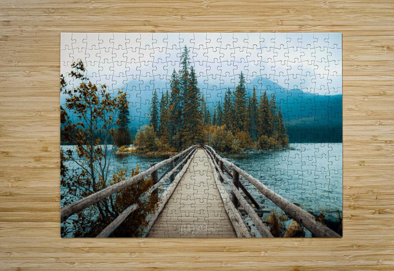 Pyramid Island Jasper Alberta Canada Hub Blanchette Puzzle printing