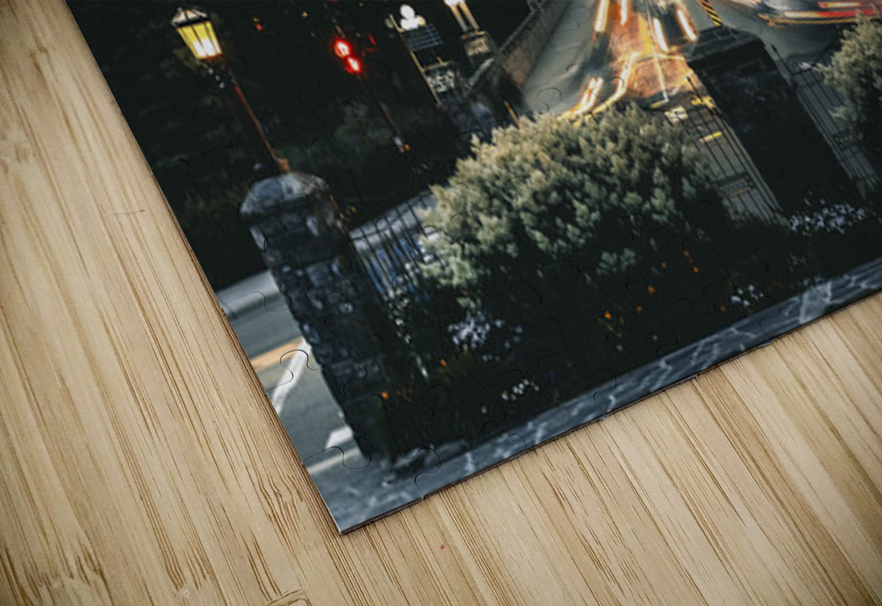 Banff Ave At Night In Alberta Canada Hub Blanchette Puzzle