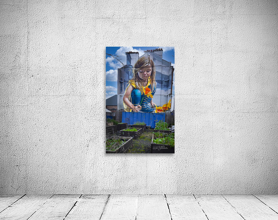 Daffodil Girl Mural Glasgow UK  Wall Preview
