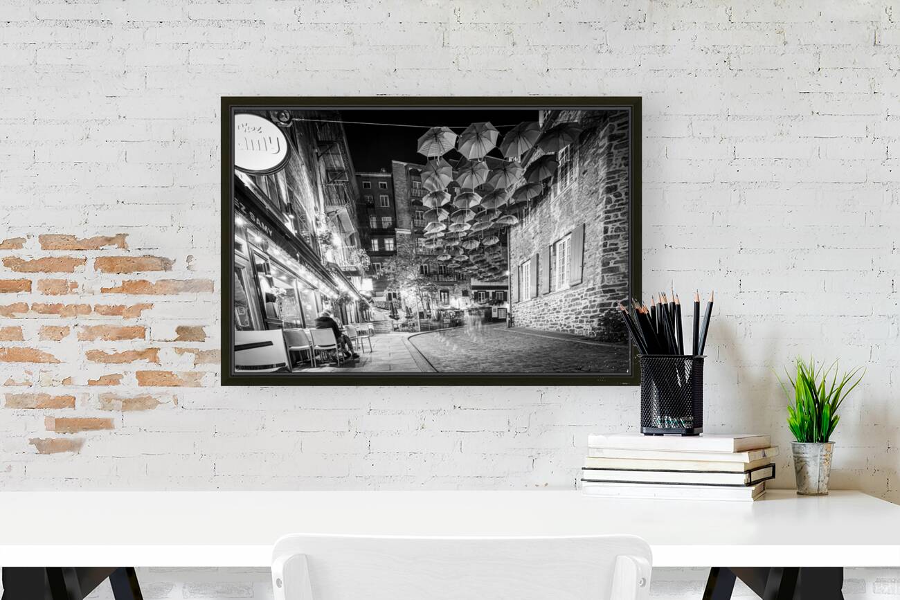 Umbrella Alley Rue Du Cul-Du Sac Old Quebec Canada Reproduction