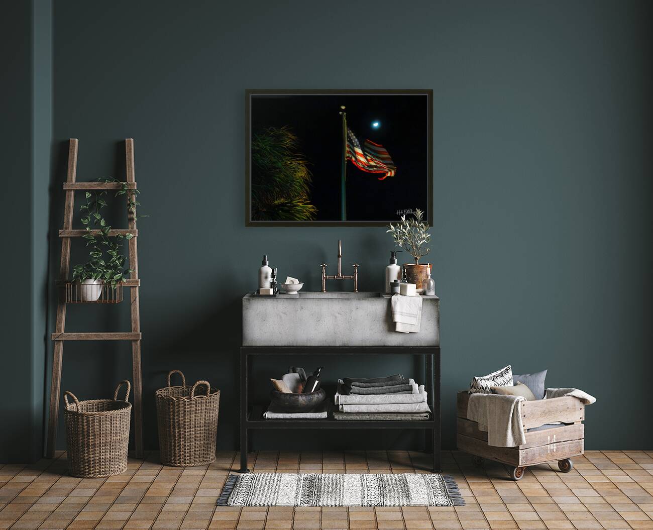 US Flag Fort Lauderdale Florida Reproduction